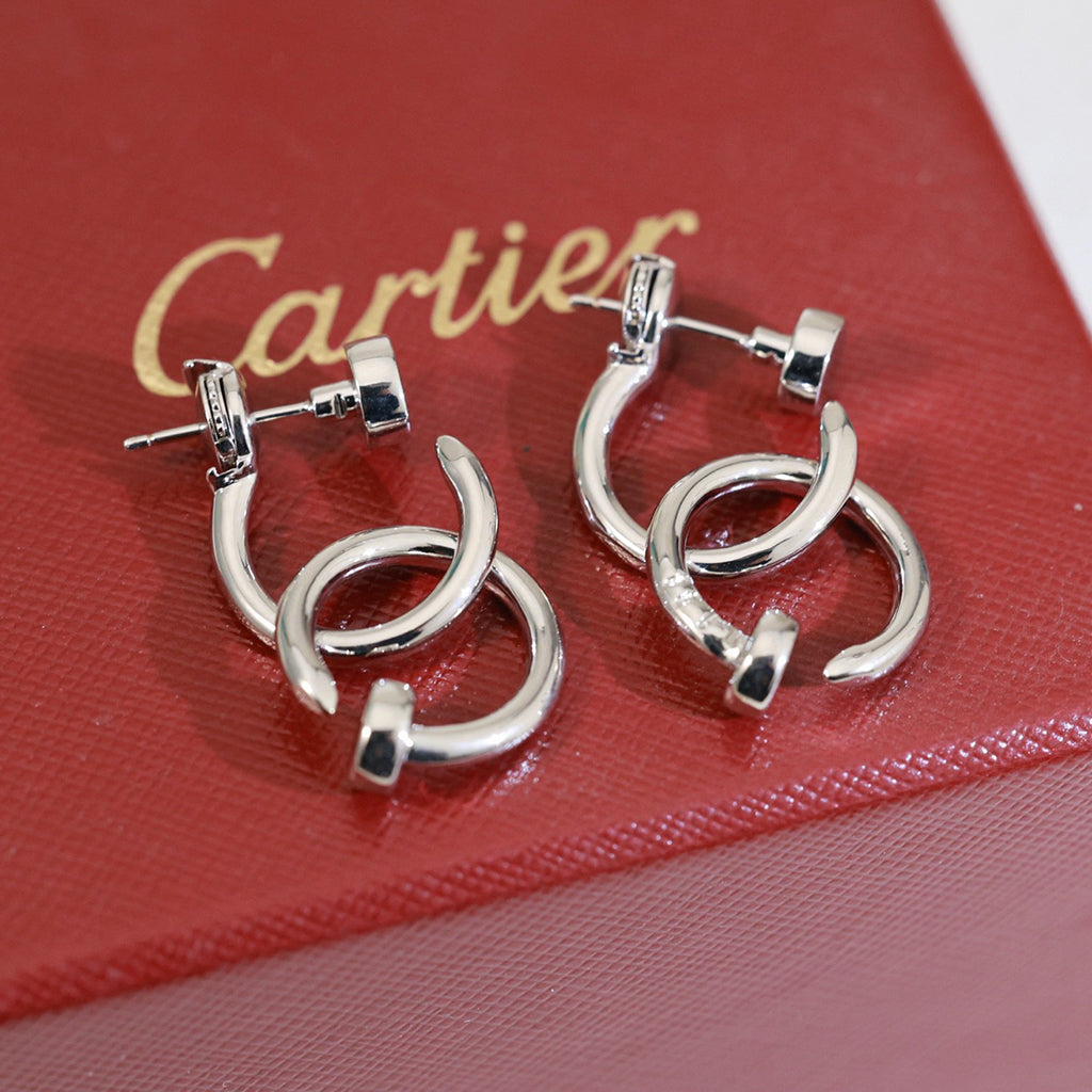 [Love Lucky]JUSTE NO DIAMOND DOUBLE EARRINGS