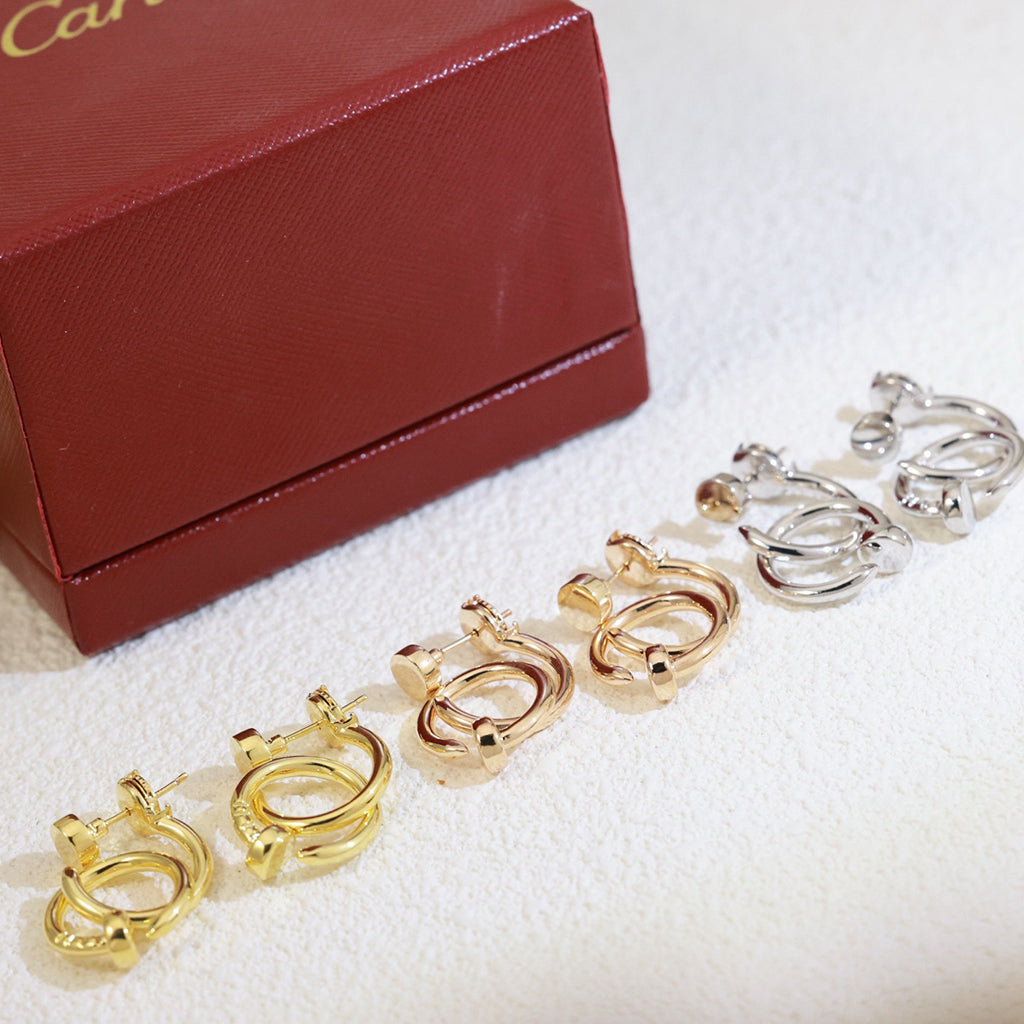 [Love Lucky]JUSTE NO DIAMOND DOUBLE EARRINGS