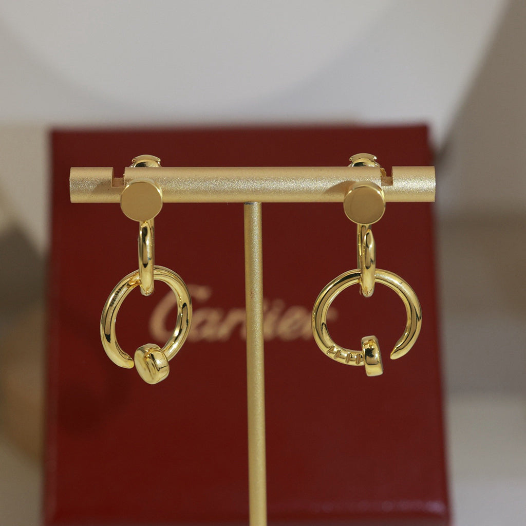 [Love Lucky]JUSTE NO DIAMOND DOUBLE EARRINGS