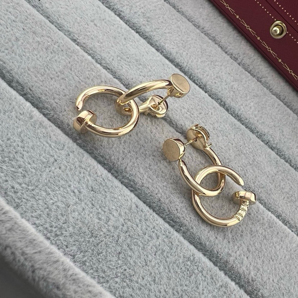 [Love Lucky]JUSTE NO DIAMOND DOUBLE EARRINGS