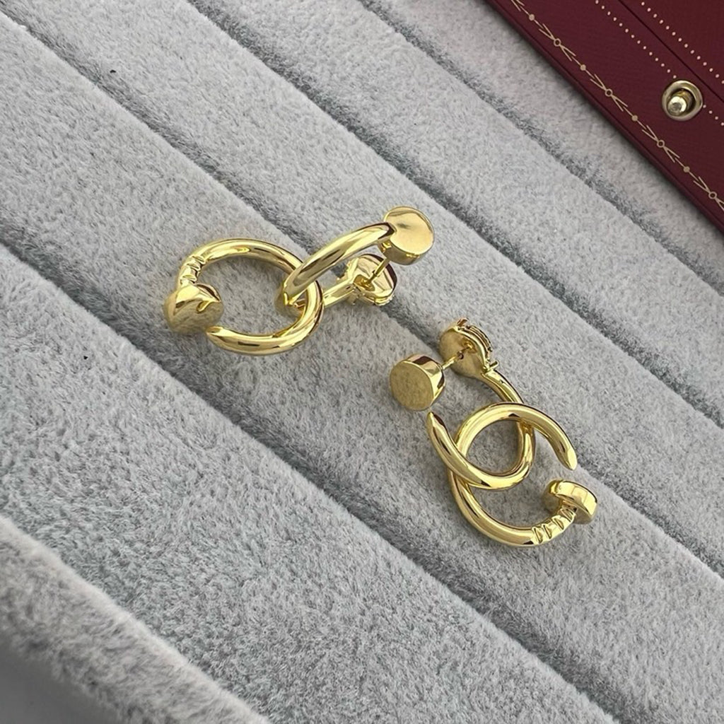 [Love Lucky]JUSTE NO DIAMOND DOUBLE EARRINGS