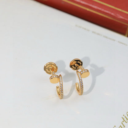 [Love Lucky]JUSTE FULL DIAMOND DOUBLE EARRINGS
