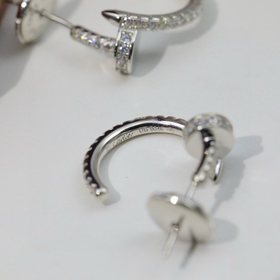 [Love Lucky]JUSTE FULL DIAMOND DOUBLE EARRINGS