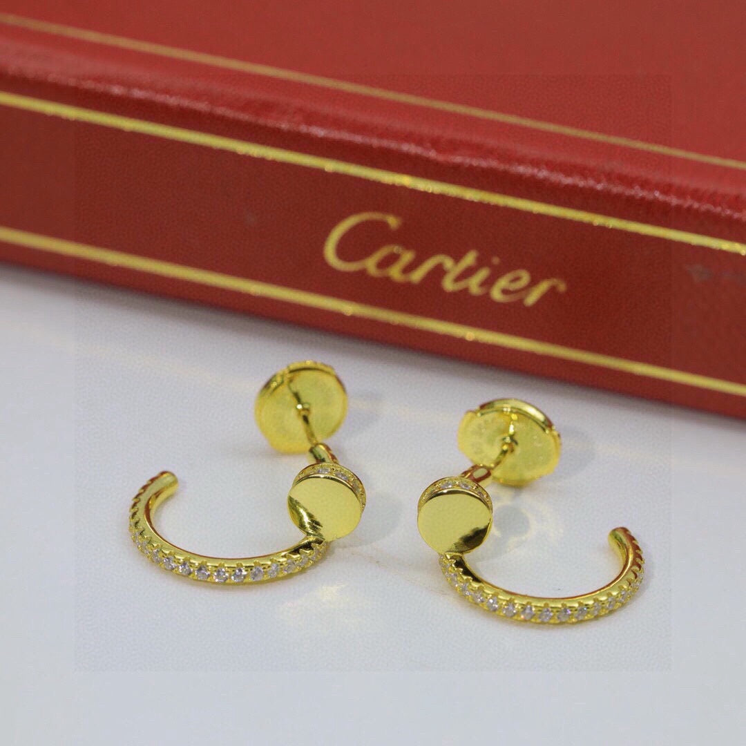 [Love Lucky]JUSTE FULL DIAMOND DOUBLE EARRINGS
