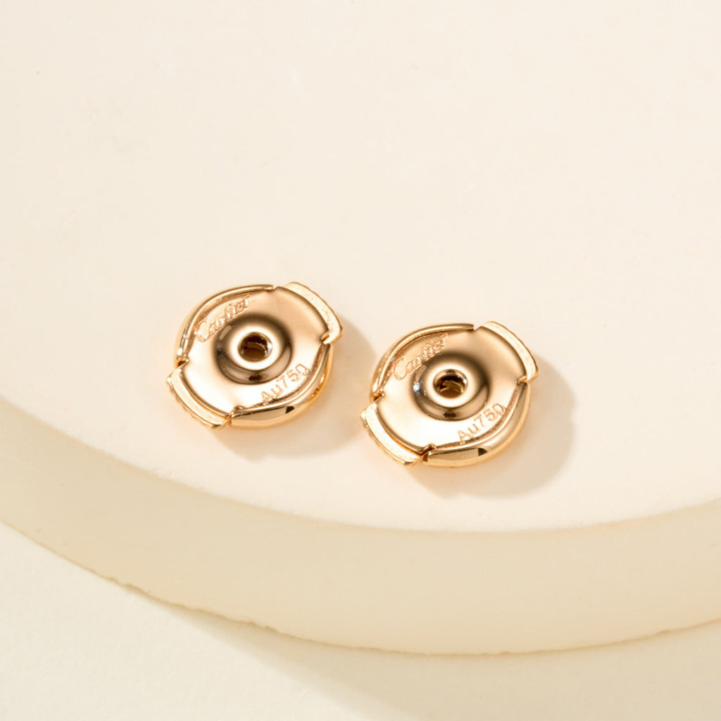 [Love Lucky]JUSTE HALF DIAMOND DOUBLE EARRINGS