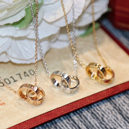 [Love Lucky]LOVE DOUBLE RING NECKLACE