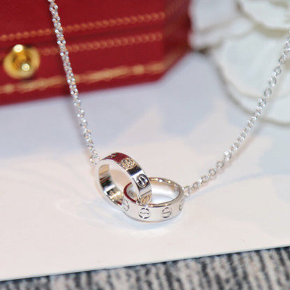 [Love Lucky]LOVE DOUBLE RING NECKLACE