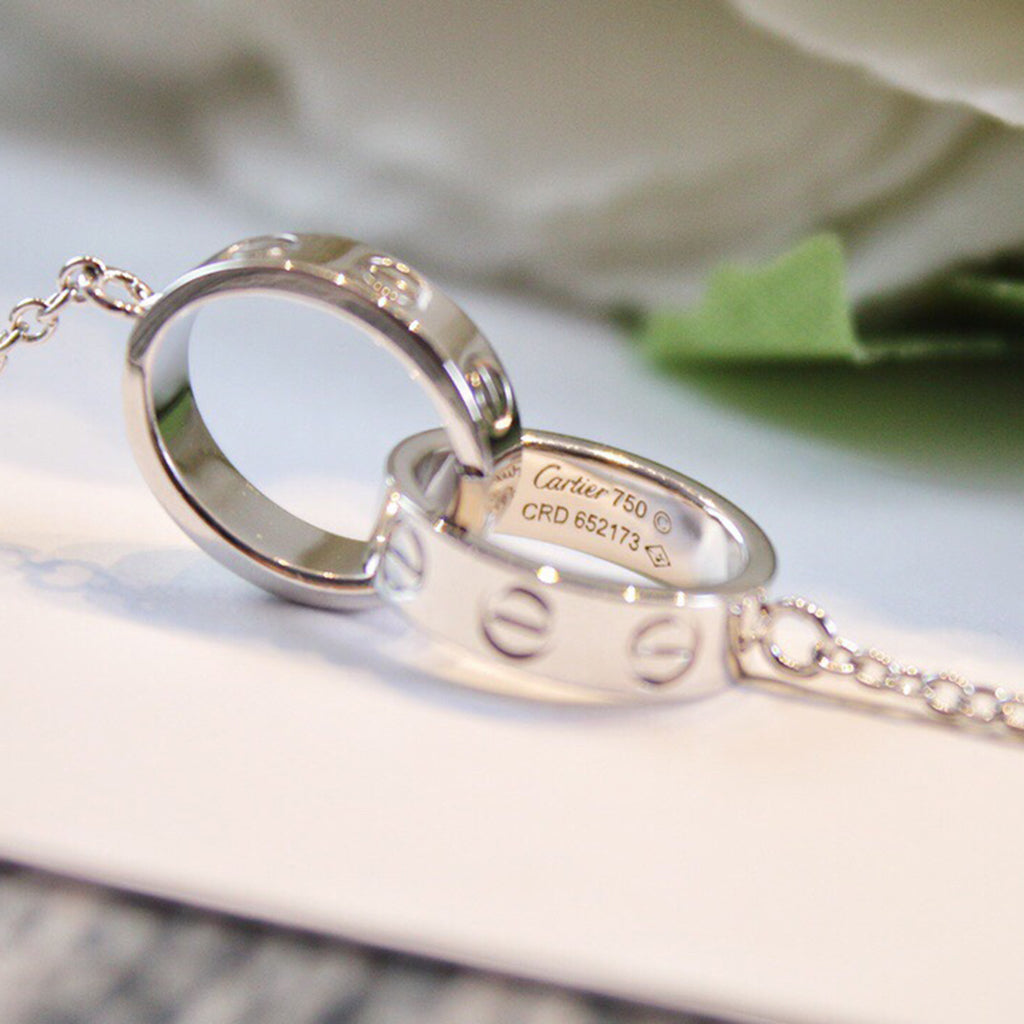 [Love Lucky]LOVE DOUBLE RING NECKLACE