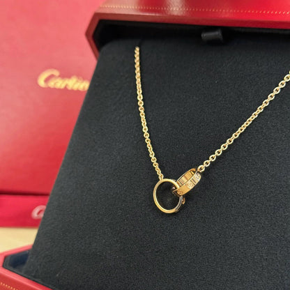 [Love Lucky]LOVE DOUBLE RING NECKLACE