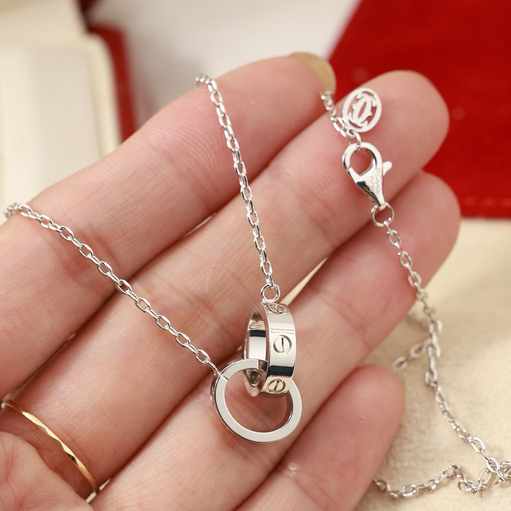 [Love Lucky]LOVE DOUBLE RING NECKLACE