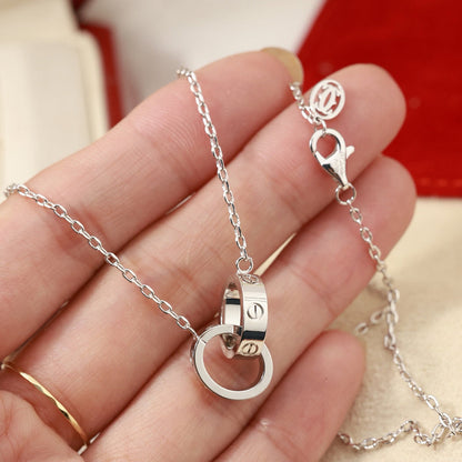 [Love Lucky]LOVE DOUBLE RING NECKLACE
