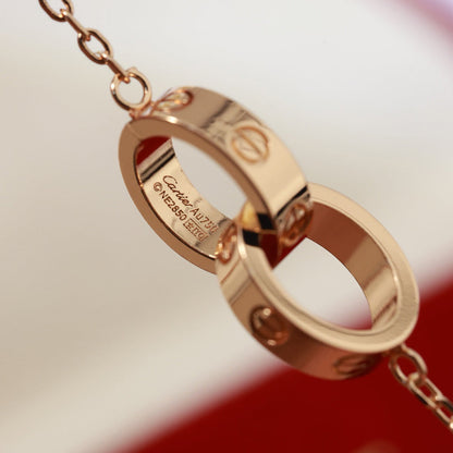 [Love Lucky]LOVE DOUBLE RING NECKLACE