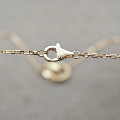 [Love Lucky]LOVE DOUBLE RING HALF DIAMOND NECKLACE