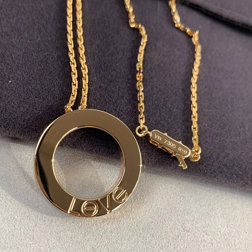 [Love Lucky]LOVE NECKLACE 16MM 3 DIAMONDS