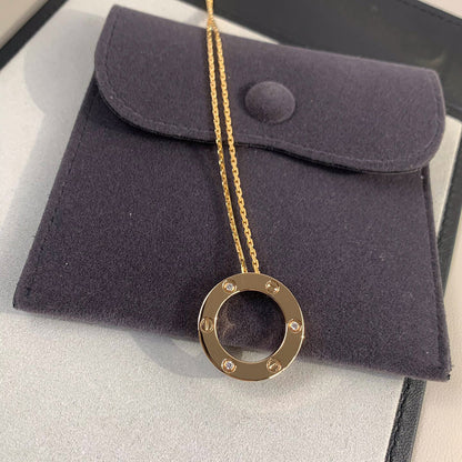 [Love Lucky]LOVE NECKLACE 16MM 3 DIAMONDS