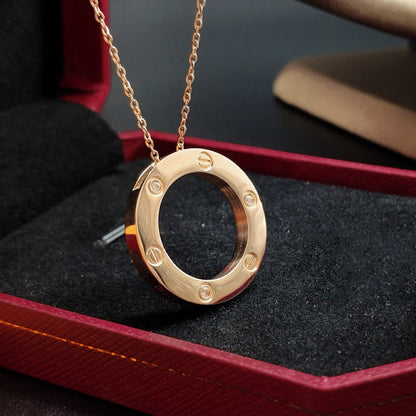 [Love Lucky]LOVE NECKLACE 16MM 3 DIAMONDS