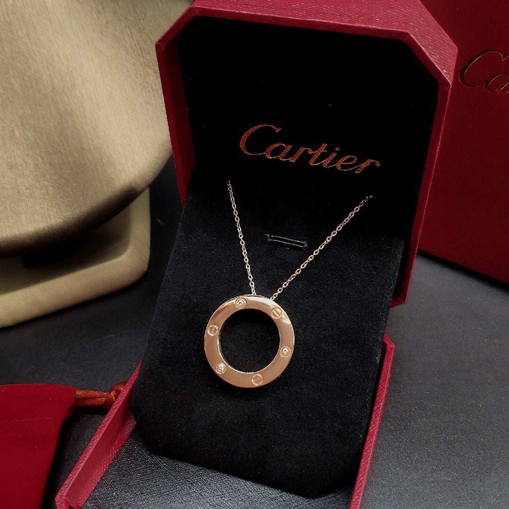 [Love Lucky]LOVE NECKLACE 16MM 3 DIAMONDS
