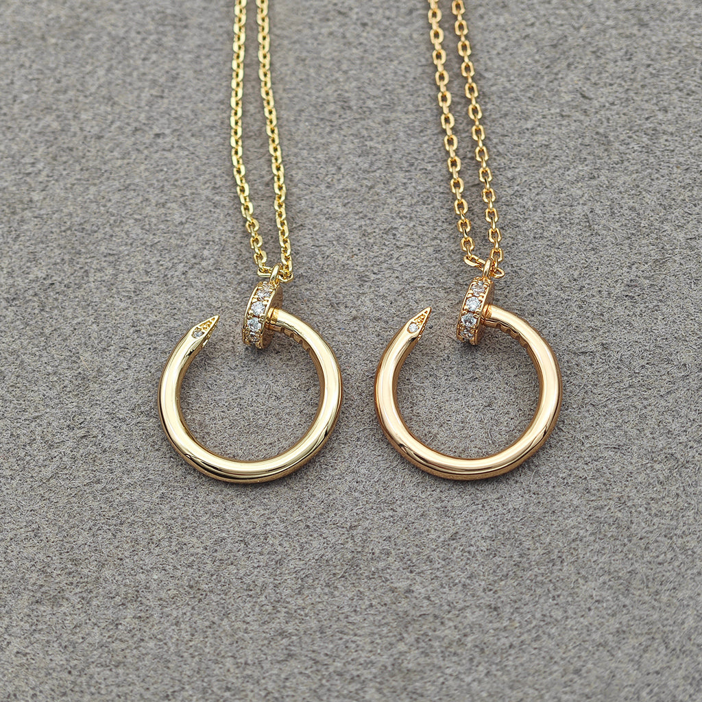 [Love Lucky]JUSTE NECKLACE HALF DIAMOND