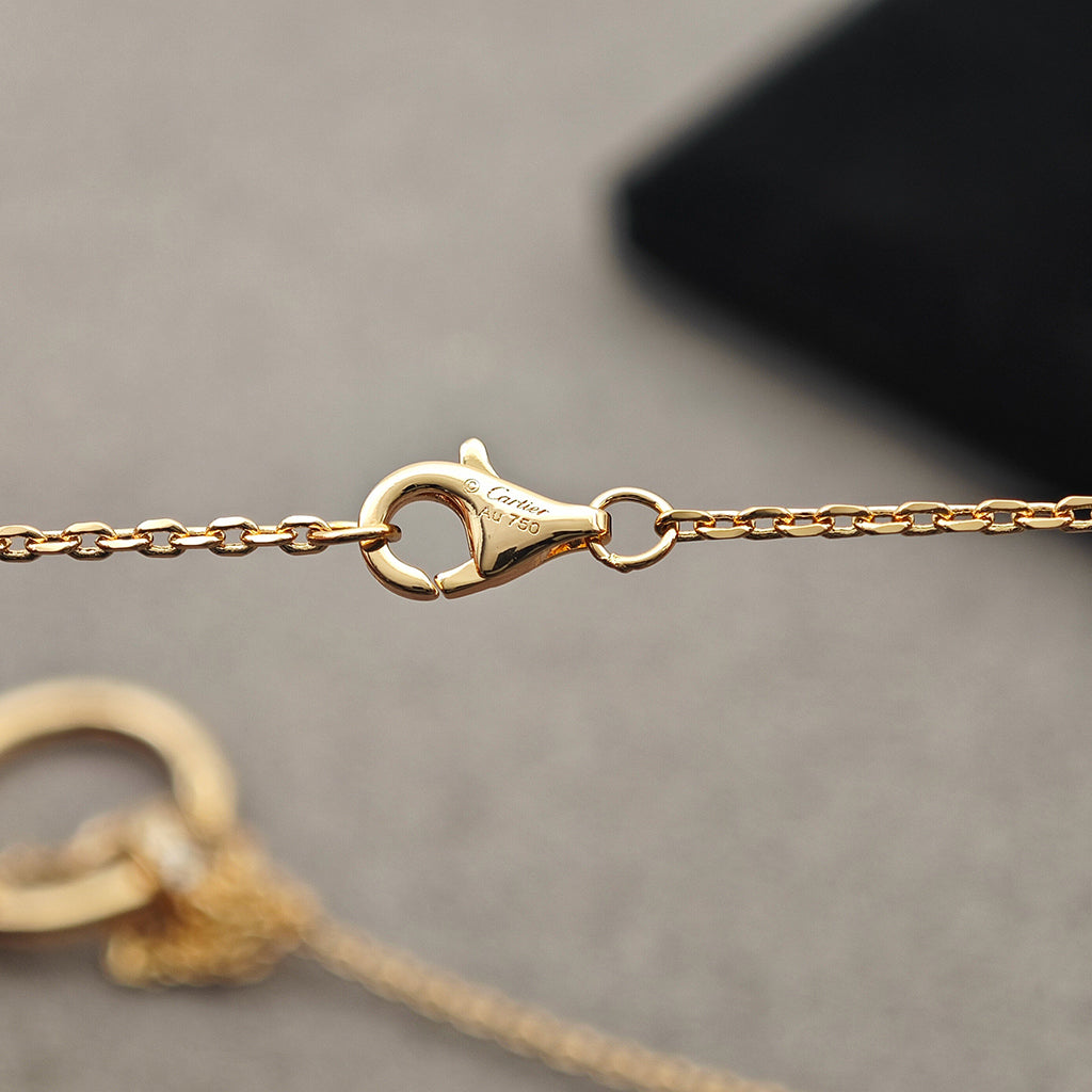[Love Lucky]JUSTE NECKLACE HALF DIAMOND