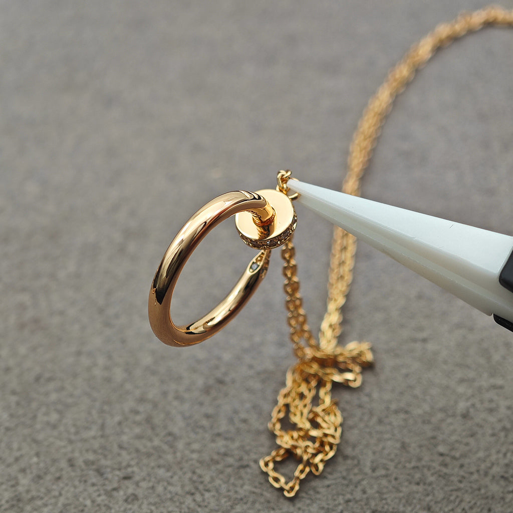 [Love Lucky]JUSTE NECKLACE HALF DIAMOND