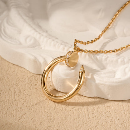 [Love Lucky]JUSTE NECKLACE HALF DIAMOND