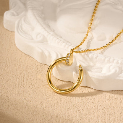 [Love Lucky]JUSTE NECKLACE HALF DIAMOND