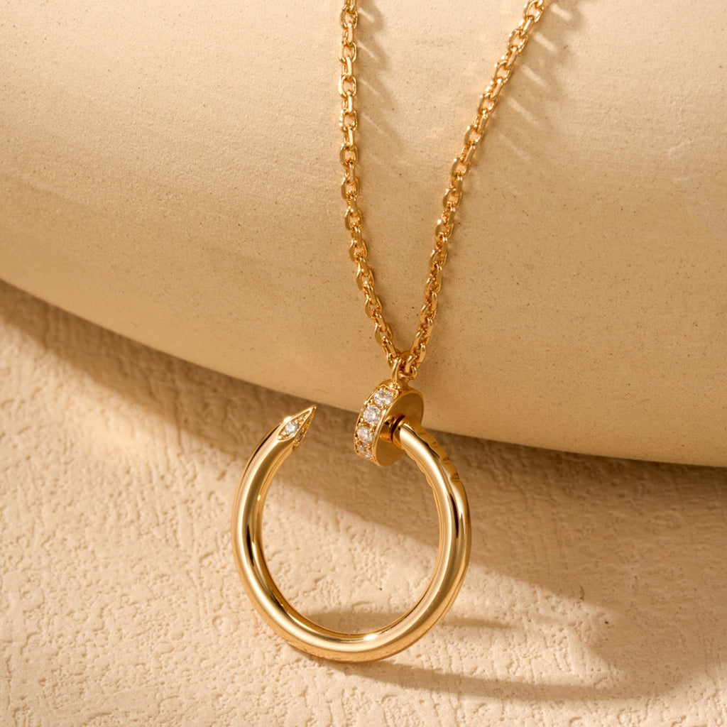 [Love Lucky]JUSTE NECKLACE HALF DIAMOND