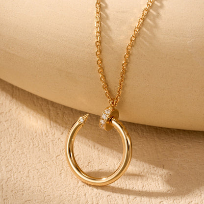 [Love Lucky]JUSTE NECKLACE HALF DIAMOND