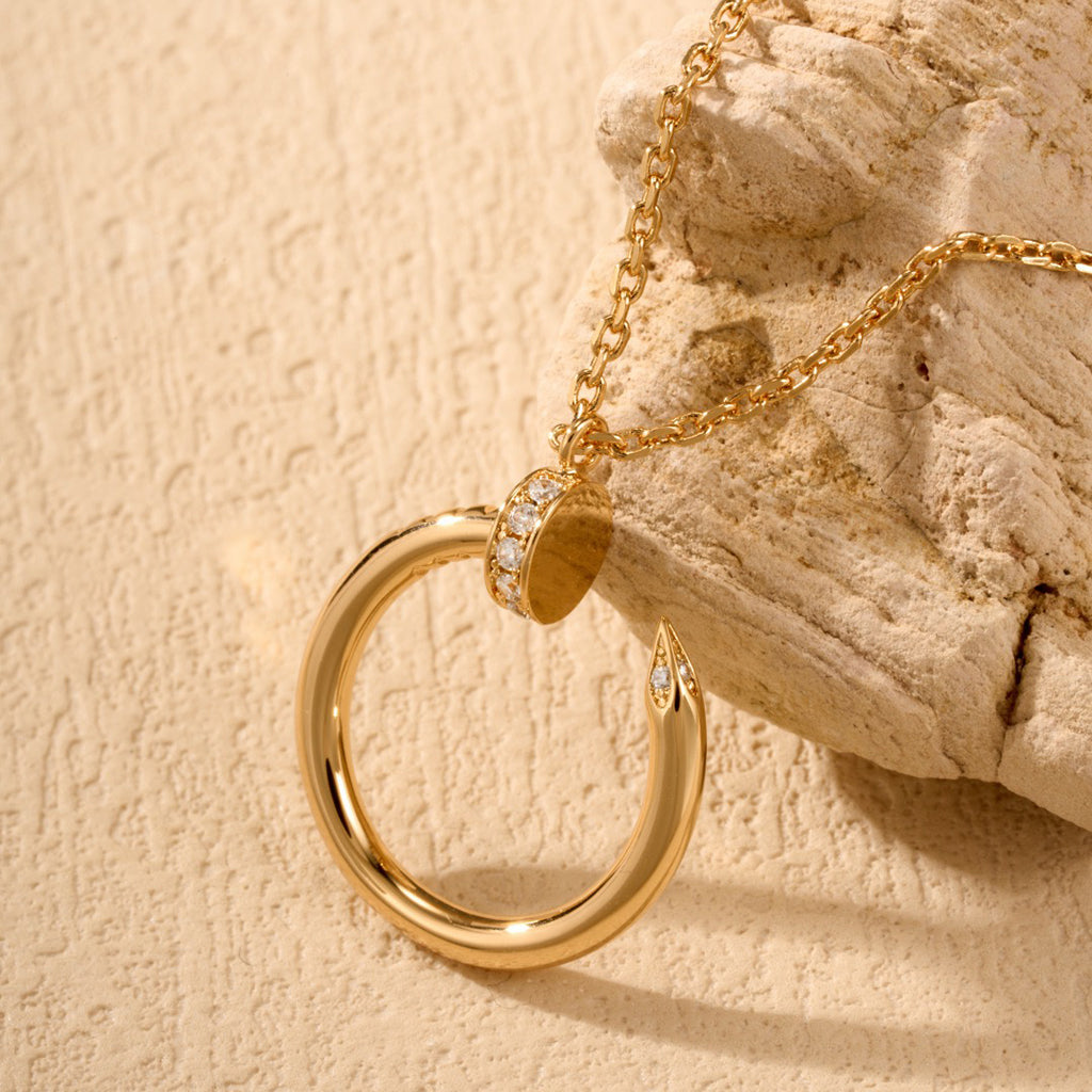 [Love Lucky]JUSTE NECKLACE HALF DIAMOND