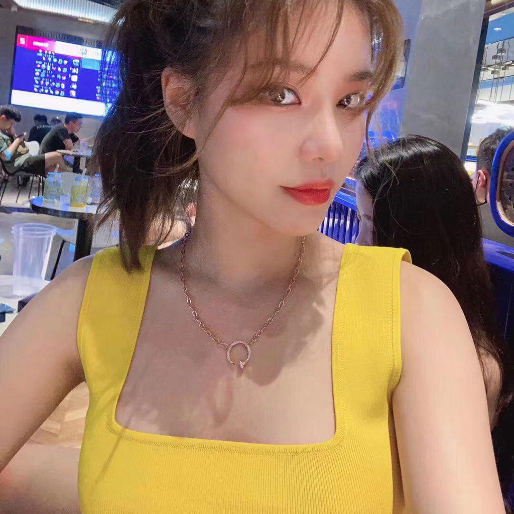 [Love Lucky]JUSTE NECKLACE FULL DIAMONDS