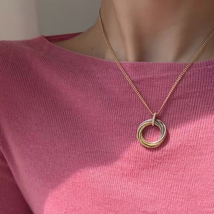 [Love Lucky]TRINITY MEDIUM  DIAMONDS NECKLACE