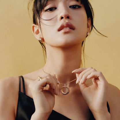 [Love Lucky]TRINITY MEDIUM  DIAMONDS NECKLACE