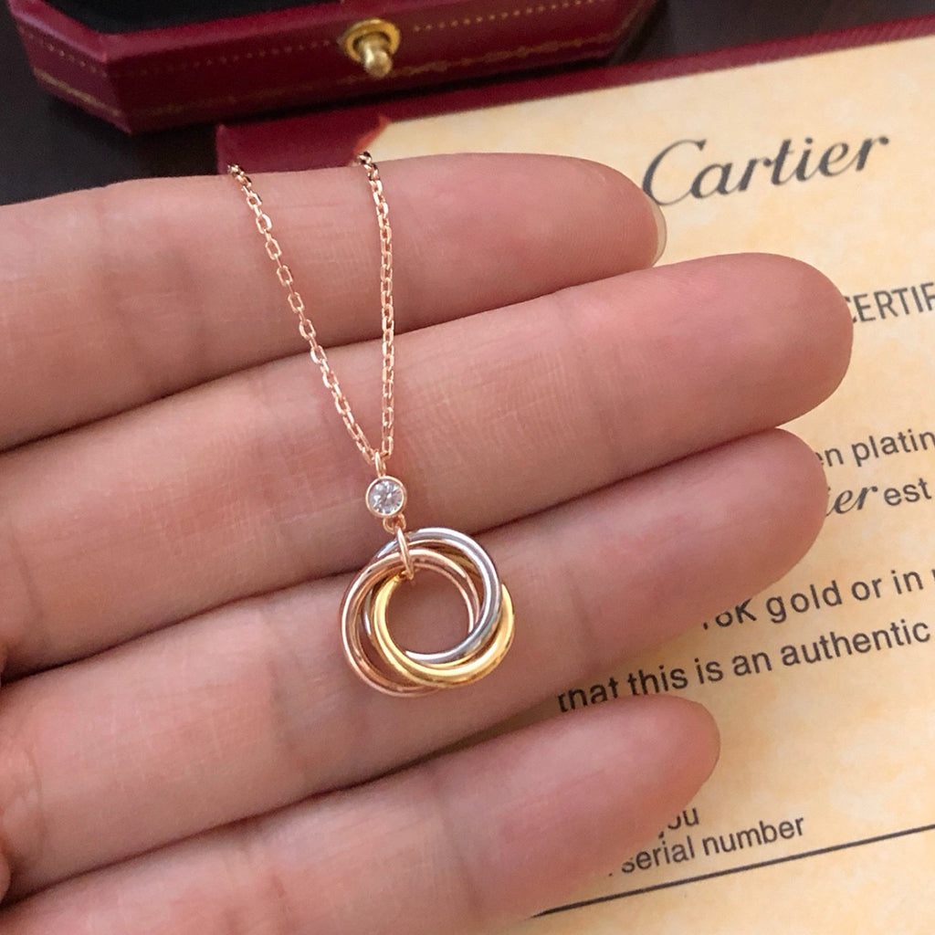 [Love Lucky]TRINITY  NECKLACE 1 DIAMOND