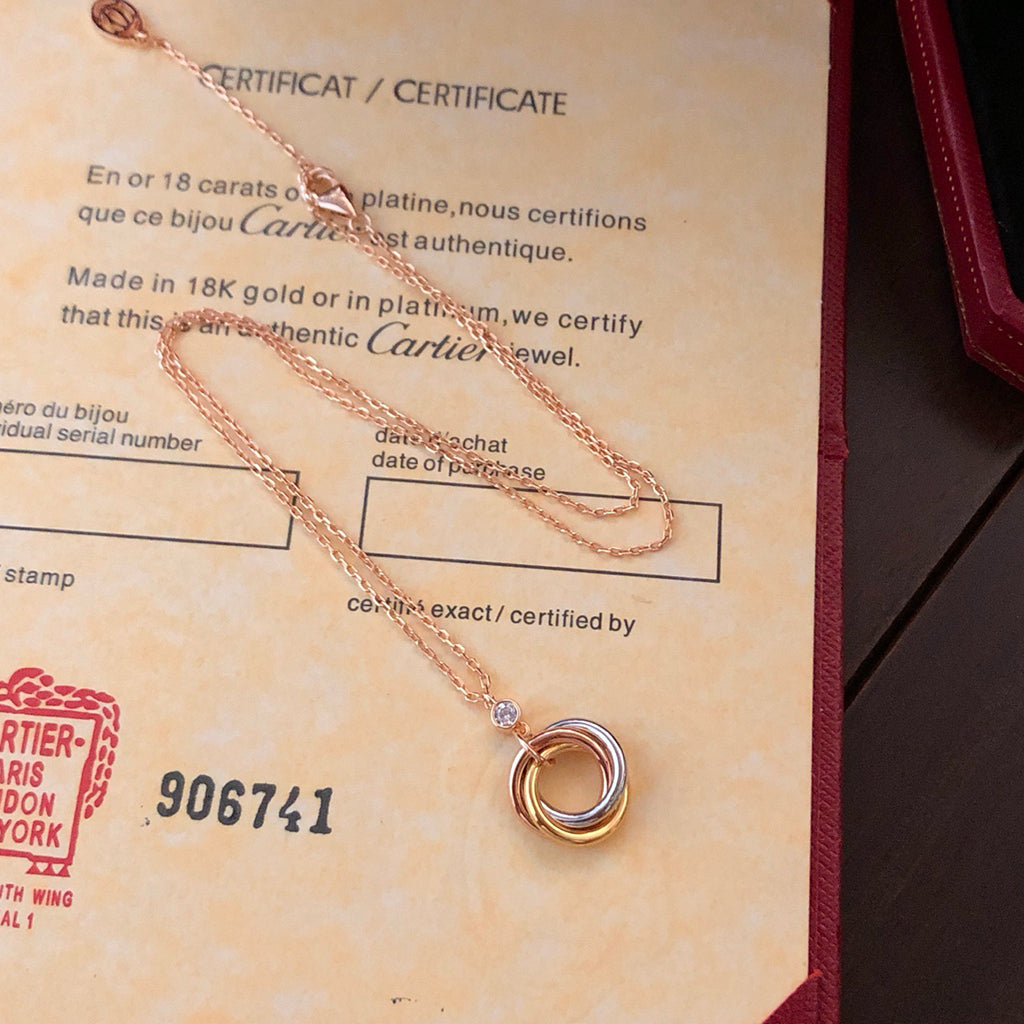 [Love Lucky]TRINITY  NECKLACE 1 DIAMOND