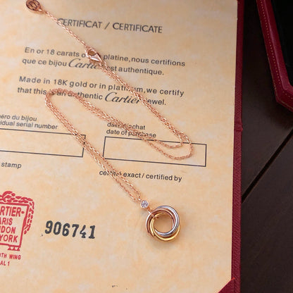 [Love Lucky]TRINITY  NECKLACE 1 DIAMOND