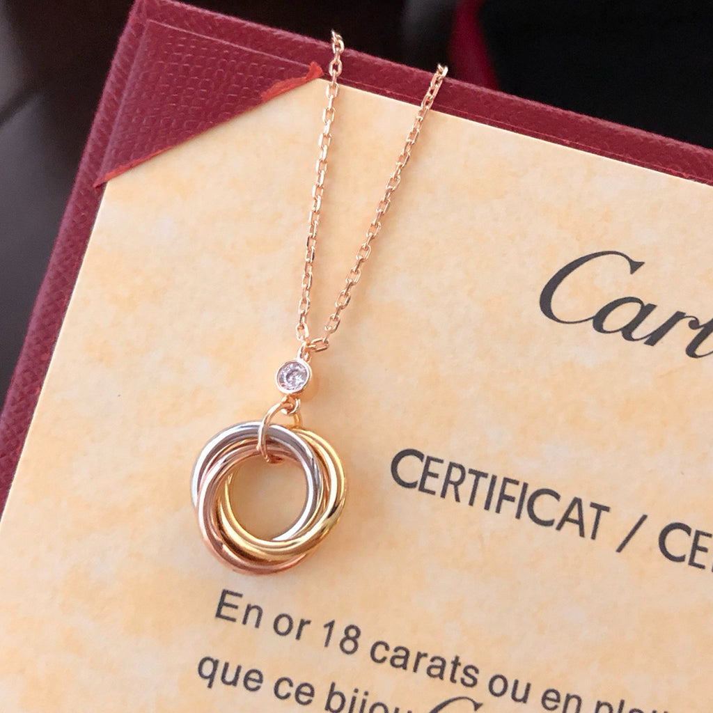 [Love Lucky]TRINITY  NECKLACE 1 DIAMOND