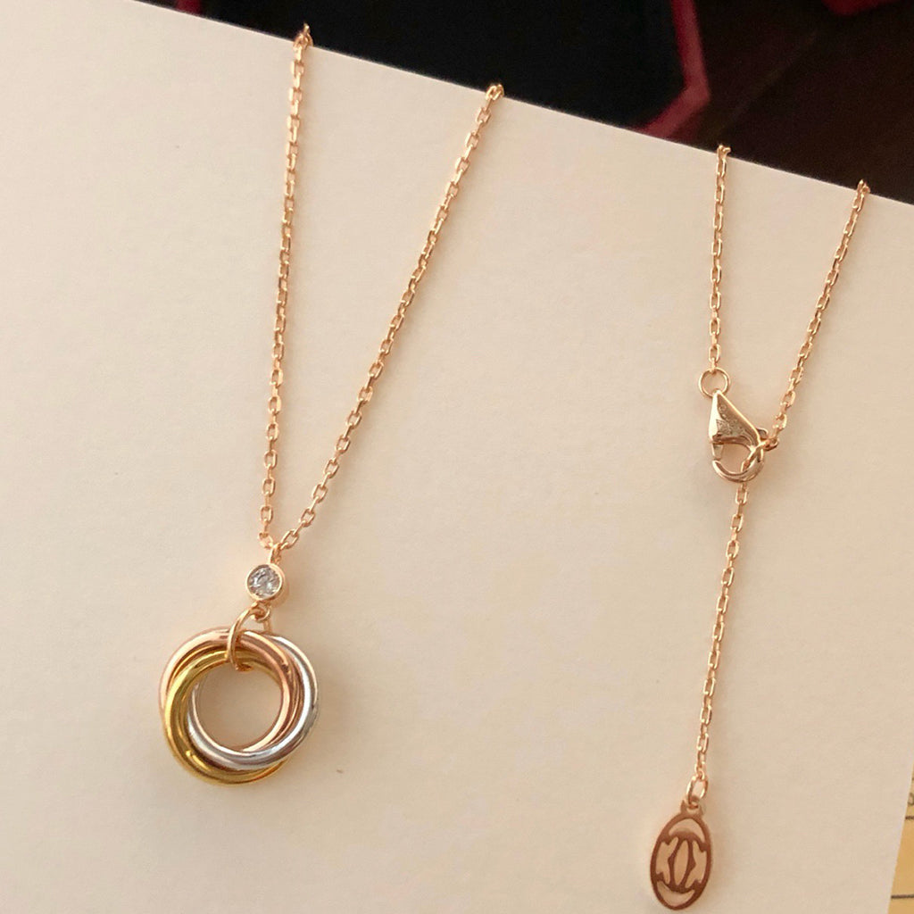 [Love Lucky]TRINITY  NECKLACE 1 DIAMOND