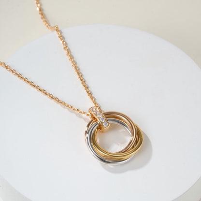 [Love Lucky]TRINITY MEDIUM  DIAMONDS NECKLACE