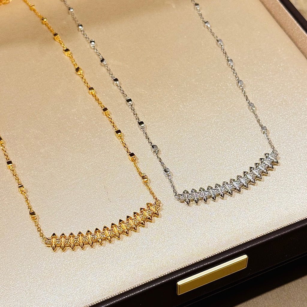 [Love Lucky]CLASH  SMALL FULL DIAMOND NECKLACE