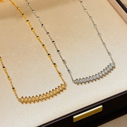 [Love Lucky]CLASH  SMALL FULL DIAMOND NECKLACE