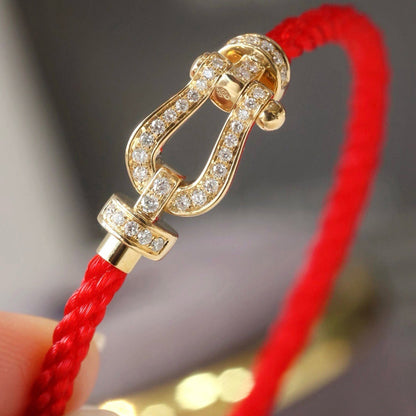 [Love Lucky]FORCE LARGE HORSESHOE FULL DIAMOND BRACELET ROSE GOLD