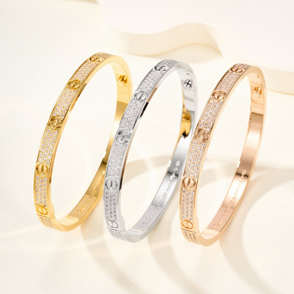 [Love Lucky]LOVE BRACELET 4.8MM DIAMOND-PAVED