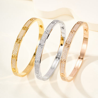 [Love Lucky]LOVE BRACELET 4.8MM DIAMOND-PAVED
