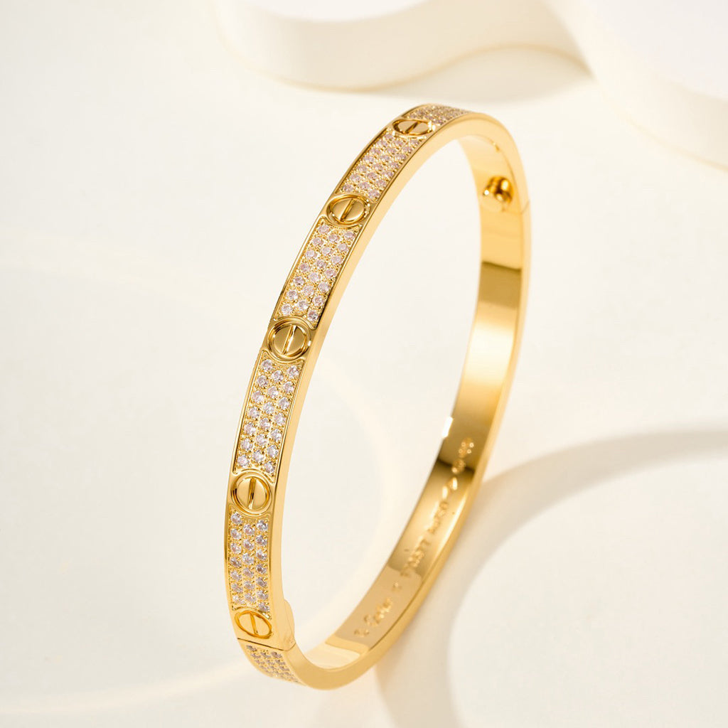 [Love Lucky]LOVE BRACELET 4.8MM DIAMOND-PAVED