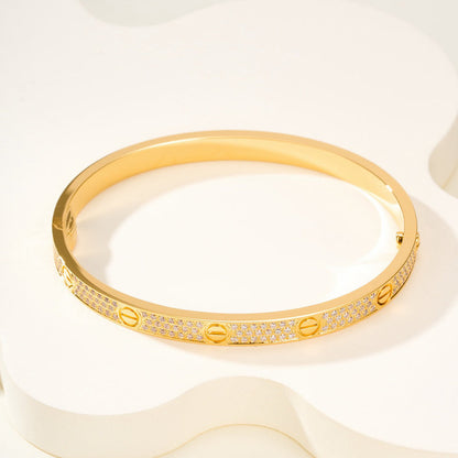 [Love Lucky]LOVE BRACELET 4.8MM DIAMOND-PAVED