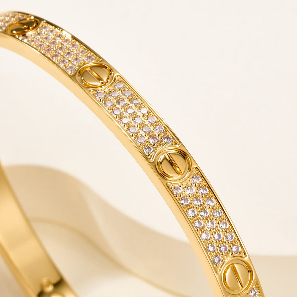 [Love Lucky]LOVE BRACELET 4.8MM DIAMOND-PAVED