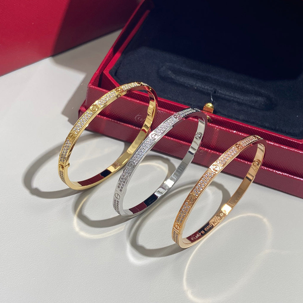 [Love Lucky]LOVE BRACELET 3.65MM DIAMOND-PAVED