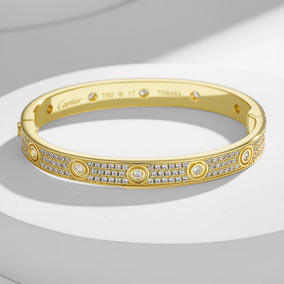 [Love Lucky]LOVE BRACELET 6.1MM DIAMOND-PAVED 10 BIG DIAMONDS