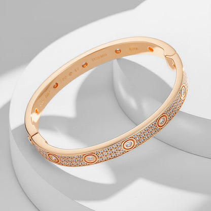 [Love Lucky]LOVE BRACELET 6.1MM DIAMOND-PAVED 10 BIG DIAMONDS