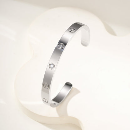 [Love Lucky]LOVE BRACELET 6.1MM 1 DIAMOND OPEN CUFF